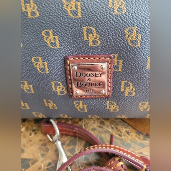 Dooney & Bourke Brown and Tan Monogrammed Men's Bag - Picture 9 of 10